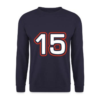 Symbole de 15 chiffres - Sweat-shirt Unisexe - marine - Devant - Alina (178cm) & Michal (187cm)