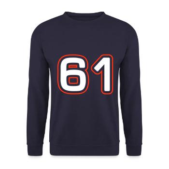 Symbole numérique 61 - Sweat-shirt Unisexe - marine - Devant - Alina (178cm) & Michal (187cm)