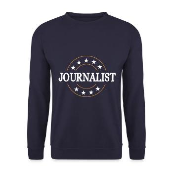 Journalist Beruf - Unisex Pullover - Navy - Vorne - Alina (178cm) & Michal (187cm)