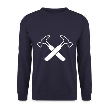 Symbole du marteau - Sweat-shirt Unisexe - marine - Devant - Alina (178cm) & Michal (187cm)