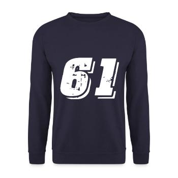 Symbole numérique 61 - Sweat-shirt Unisexe - marine - Devant - Alina (178cm) & Michal (187cm)