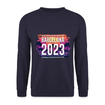Barcelona 2023 - Unisex Pullover - Navy - Vorne - Alina (178cm) & Michal (187cm)