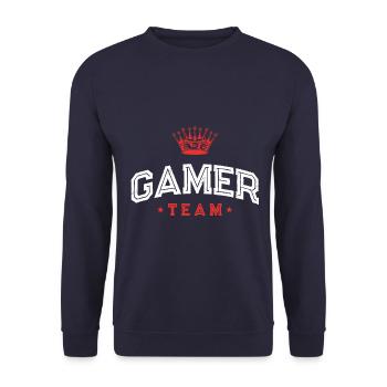 L’équipe des joueurs - Sweat-shirt Unisexe - marine - Devant - Alina (178cm) & Michal (187cm)