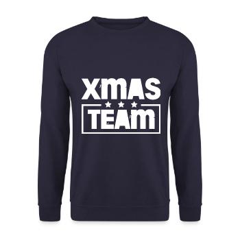 Xmas Team Christmas Colorful - Unisex Sweatshirt - navy - Front - Alina (178cm) & Michal (187cm)