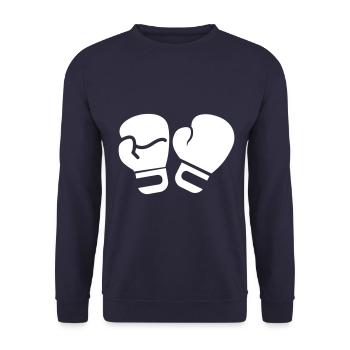 Symbole des gants de boxe - Sweat-shirt Unisexe - marine - Devant - Alina (178cm) & Michal (187cm)