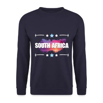 South Africa - Unisex Sweatshirt - navy - Front - Alina (178cm) & Michal (187cm)