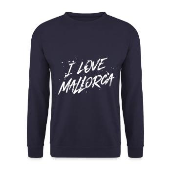 I Love Mallorca - Unisex Pullover - Navy - Vorne - Alina (178cm) & Michal (187cm)