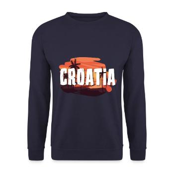 Croatia - Unisex Pullover - Navy - Vorne - Alina (178cm) & Michal (187cm)