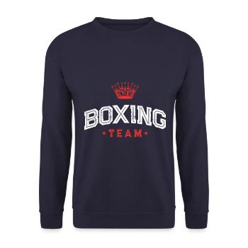 Boxing Team Boxers - Unisex Sweatshirt - navy - Front - Alina (178cm) & Michal (187cm)