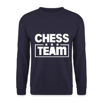 Chess Team Bunt - Unisex Sweatshirt - navy - Front - Alina (178cm) & Michal (187cm)