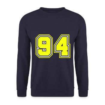 94 Number Symbol - Unisex Sweatshirt - navy - Front - Alina (178cm) & Michal (187cm)