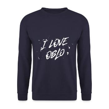 I Love Oslo - Unisex Pullover - Navy - Vorne - Alina (178cm) & Michal (187cm)