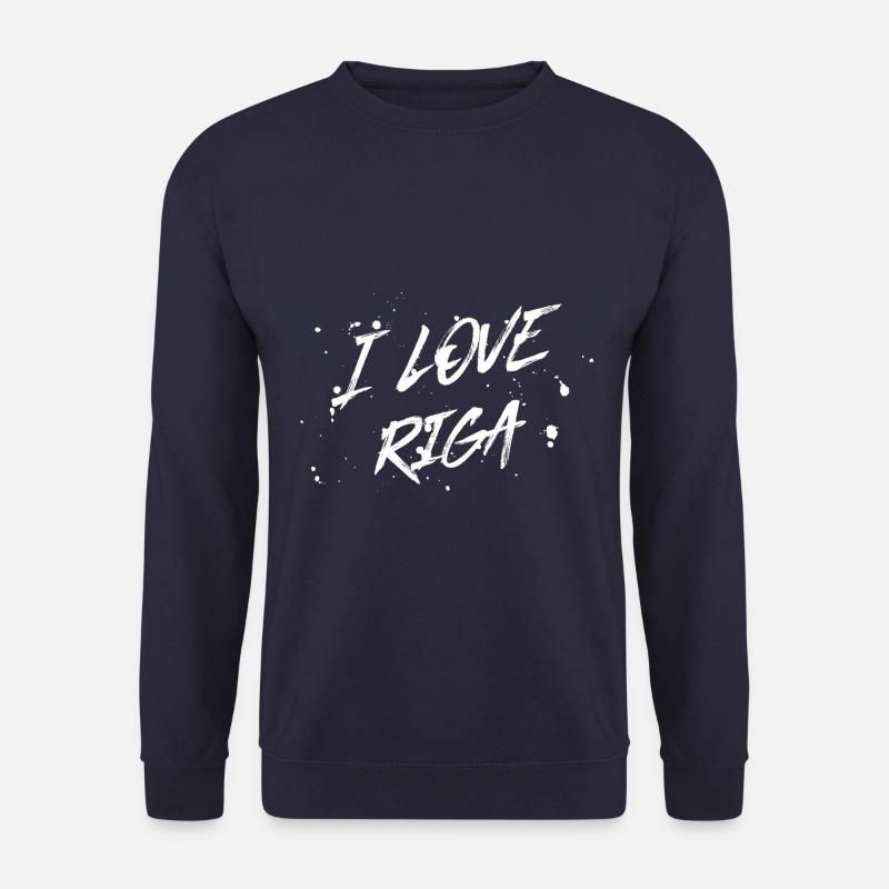 I Love Riga - Unisex Pullover - Navy