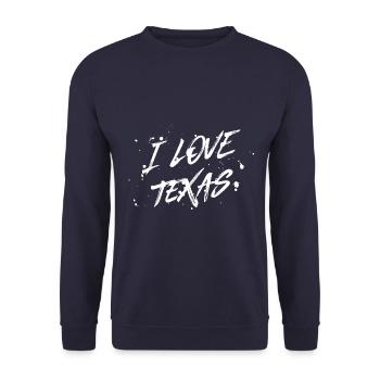 I Love Texas - Unisex Pullover - Navy - Vorne - Alina (178cm) & Michal (187cm)