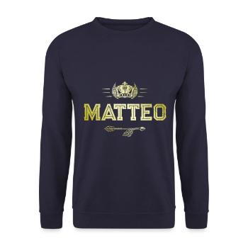 Matteo - Sweat-shirt Unisexe - marine - Devant - Alina (178cm) & Michal (187cm)