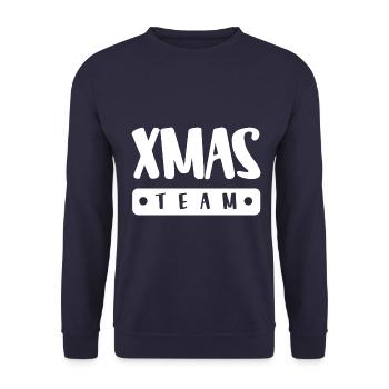 Xmas Team - Unisex Sweatshirt - navy - Front - Alina (178cm) & Michal (187cm)