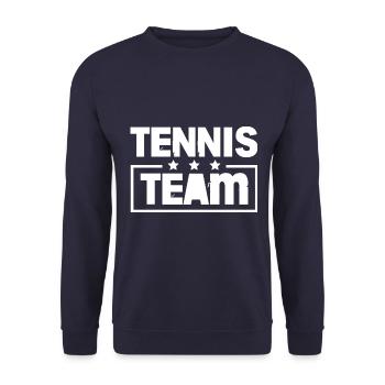 Tennis Team Bunt - Unisex Pullover - Navy - Vorne - Alina (178cm) & Michal (187cm)