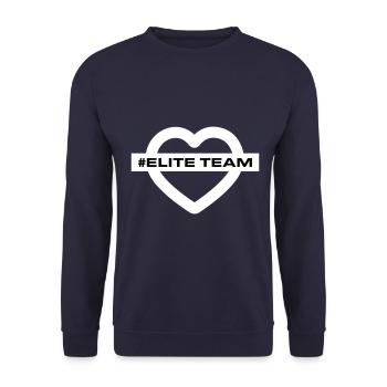 Elite Team Heart Love - Unisex Sweatshirt - navy - Front - Alina (178cm) & Michal (187cm)