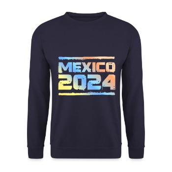 Mexiko 2024 Bunt - Unisex Pullover - Navy - Vorne - Alina (178cm) & Michal (187cm)