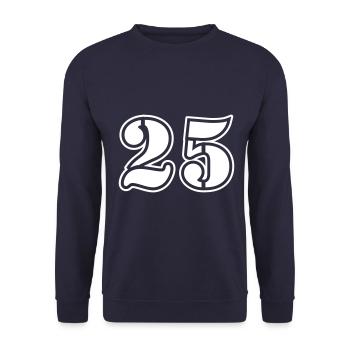 25 Zahl symbol - Unisex Pullover - Navy - Vorne - Alina (178cm) & Michal (187cm)