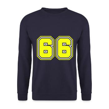 Symbole numérique 66 - Sweat-shirt Unisexe - marine - Devant - Alina (178cm) & Michal (187cm)