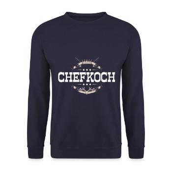 Chefkoch Kochen - Unisex Pullover - Navy - Vorne - Alina (178cm) & Michal (187cm)