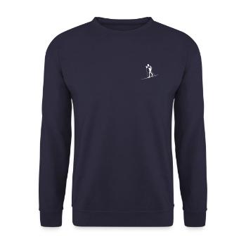 Skiers - Unisex Sweatshirt - navy - Front - Alina (178cm) & Michal (187cm)