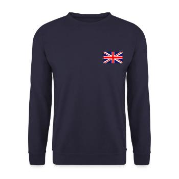 Flag of the United Kingdom - Unisex Sweatshirt - navy - Front - Alina (178cm) & Michal (187cm)