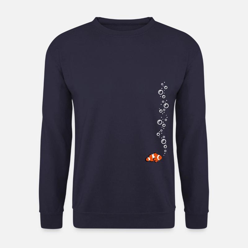 Clownfisch mit Blubbeln - Unisex Pullover - Navy