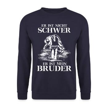 Bundeswehr Soldat Bruder - Unisex Pullover - Navy - Vorne - Alina (178cm) & Michal (187cm)