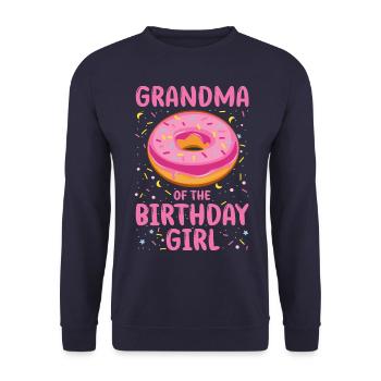 Grand-mère de la fille d’anniversaire - Sweat-shirt Unisexe - marine - Devant - Alina (178cm) & Michal (187cm)