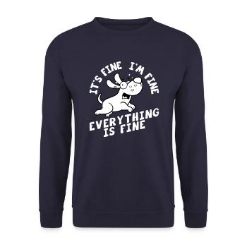 Dog, stray, sweet humor, motivation, gift - Unisex Sweatshirt - navy - Front - Alina (178cm) & Michal (187cm)