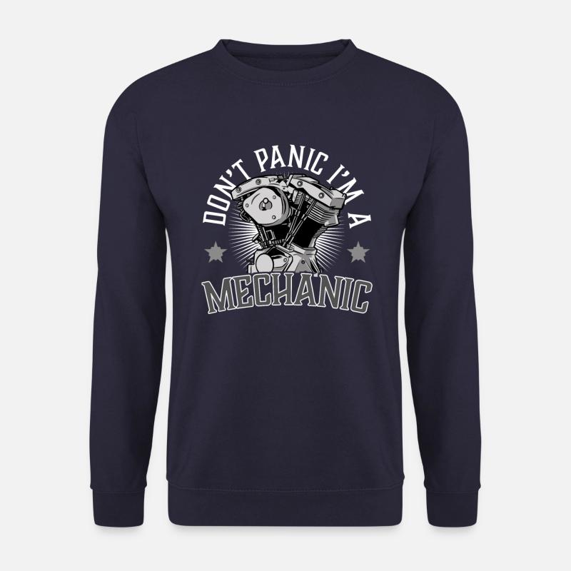 Don´t Panic i´m a mechanic, cool funny Funshirt - Unisex Pullover - Navy