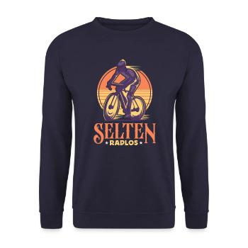 Coole Fahrrad und Mountainbike Geschenke MTB - Unisex Pullover - Navy - Vorne - Alina (178cm) & Michal (187cm)