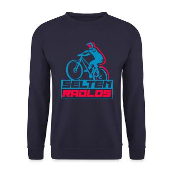 Coole Fahrrad und Mountainbike Geschenke MTB - Unisex Pullover - Navy - Vorne - Alina (178cm) & Michal (187cm)