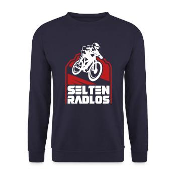 Coole Fahrrad und Mountainbike Geschenke MTB - Unisex Pullover - Navy - Vorne - Alina (178cm) & Michal (187cm)