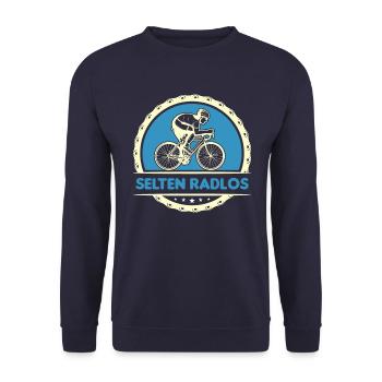 Coole Fahrrad und Mountainbike Geschenke MTB - Unisex Pullover - Navy - Vorne - Alina (178cm) & Michal (187cm)