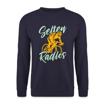 Coole Fahrrad und Mountainbike Geschenke MTB - Unisex Pullover - Navy - Vorne - Alina (178cm) & Michal (187cm)