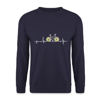 Impulsion de rythme cardiaque du vélo électrique - Sweat-shirt Unisexe - marine - Devant - Alina (178cm) & Michal (187cm)