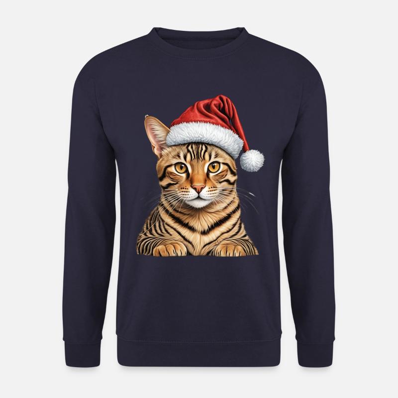 Weihnachten Bengalkatze - Unisex Pullover - Navy