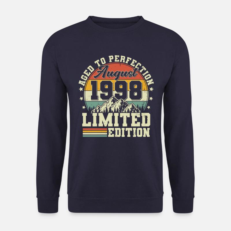 August 1998 Jahrgang Vintage Geburtstag Geschenk - Unisex Pullover - Navy