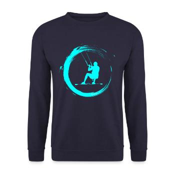 kiter - Unisex Sweatshirt - navy - Front - Alina (178cm) & Michal (187cm)