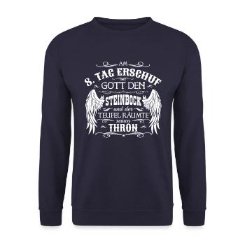 Steinbock - Unisex Pullover - Navy - Vorne - Alina (178cm) & Michal (187cm)