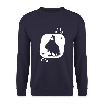 Aigle - Oiseau de proie Faucon Vautour - Sweat-shirt Unisexe - marine - Devant - Alina (178cm) & Michal (187cm)