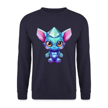 Polygones Alien Mythical Creatures - Couleurs de l’arc-en-ciel & - Sweat-shirt Unisexe - marine - Devant - Alina (178cm) & Michal (187cm)