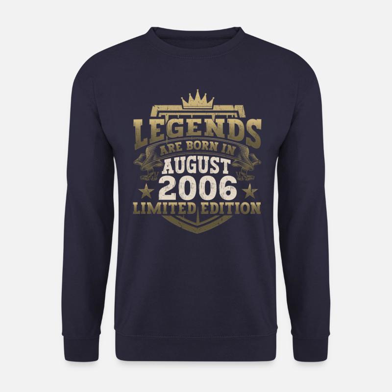 Legende August 2006 16. Geburtstag Geschenk Herren - Unisex Pullover - Navy
