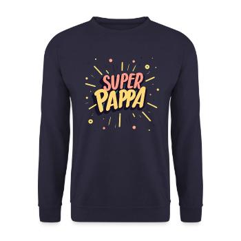 Super dad - Unisex Sweatshirt - navy - Front - Alina (178cm) & Michal (187cm)