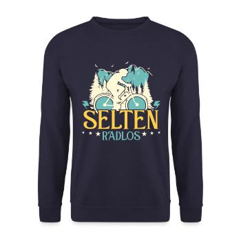Coole Fahrrad und Mountainbike Geschenke MTB - Unisex Pullover - Navy - Vorne - Alina (178cm) & Michal (187cm)