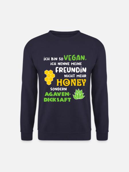 Freundin als Agavendicksaft - Veganer - Unisex Pullover - Navy
