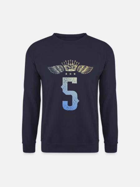 5 Number crown - Unisex Sweatshirt - navy